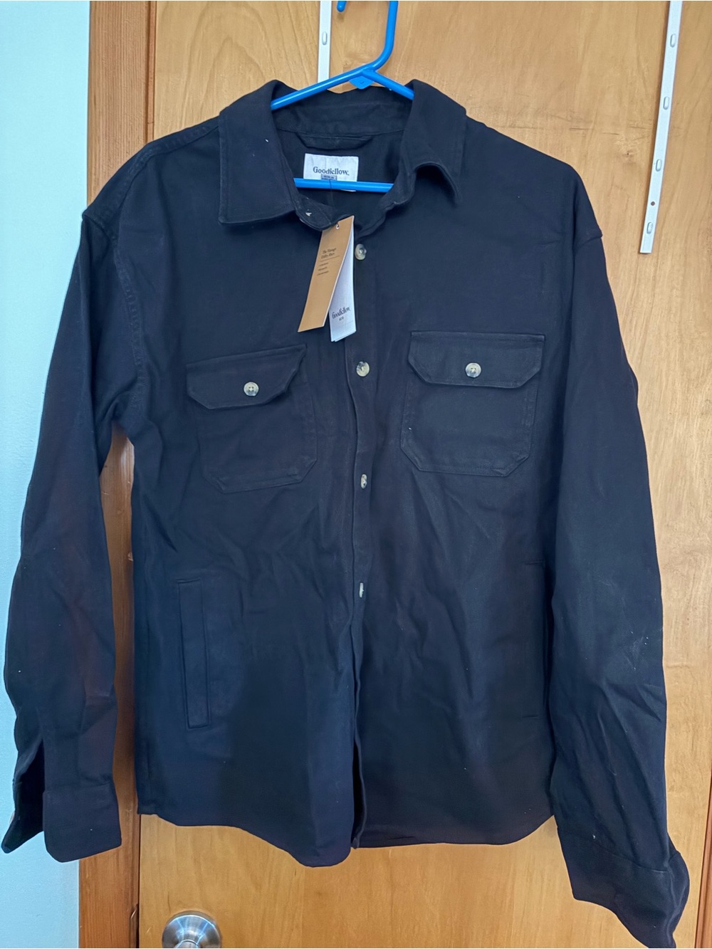Goodfellow & Co Black Lightweight Utility Shirt Jacket